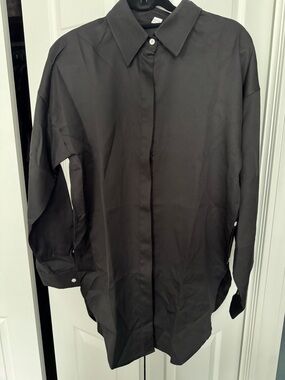 The Warmy - OVERSIZED LAPEL BUTTON SHIRT DRESS